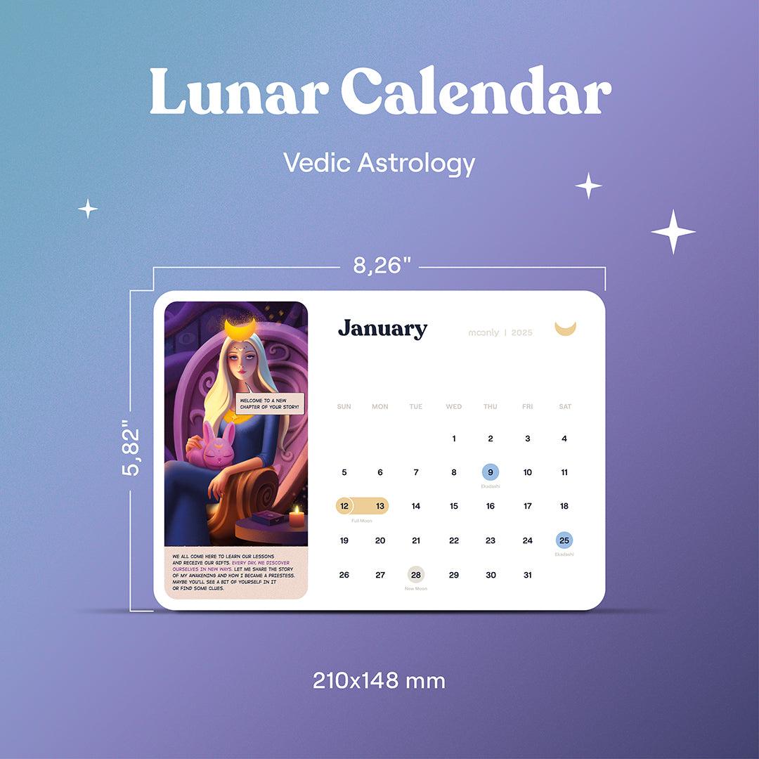 A Person Using the 2025 Lunar Calendar for Manifestation Rituals