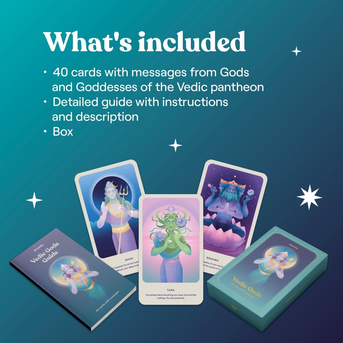 Close-up of Vedic Gods Oracle deck – Beautiful sacred artwork