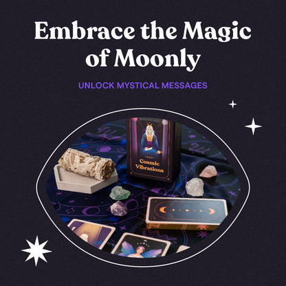 Tarot set for spiritual journey with free cosmic sticker gift for Black Friday