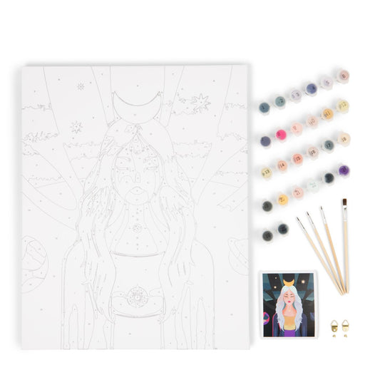 Self-improvement painting kit for mindfulness and meditation