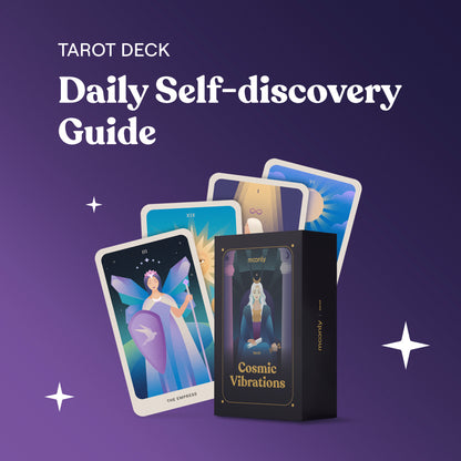 Esoteric tarot deck featuring cosmic imagery and zodiac symbols