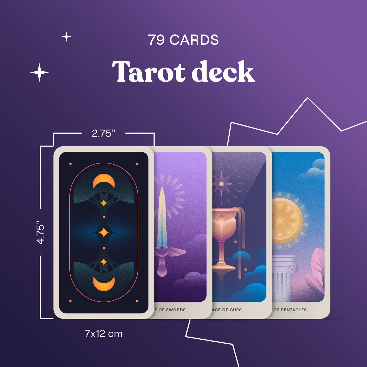 Mystical tarot cards for shadow work and guidance on life path